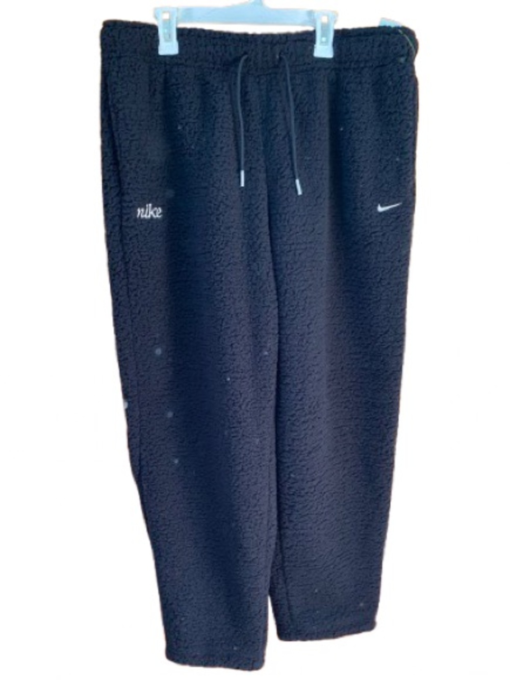 🆕 NIKE Women's Training Therma-Fit Sherpa Cozy Fluffy Sweat pants Black L - Picture 9 of 16